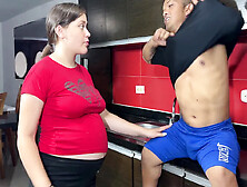 I See That My Sexy Pregnant Stepsister Is In The Kitchen And I Ask Her To Give Me Something To Eat,  In Exchange I Put My Huge An