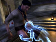 Sex with a Ghost Whore.  Wang Funny Enters the Transparent Body | Cartoon Porno