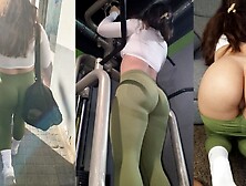 POINT OF VIEW: Incredible gigantic-booty brunette rewards me by fucking after training at the gym