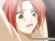 Roped Hentai Gets Electrical Shock By A Tgirl