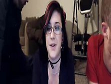 Nerdy Webcam Teen Sucks Two Cocks