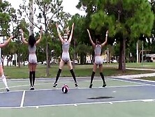 Big Tit Lesbian Dildo Orgy Basketball