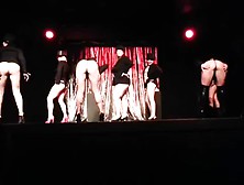 Big Blonde Buttocks In Western Burlesque Dance