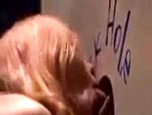 Blonde Megan Fucked Through A Gloryhole