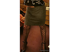 Crossdressing In Lingerie,  Wig And Heels Xxx