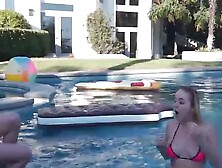 Teengroupsex. Com - Horny College Teens Have Outdoor Foursome By The Pool