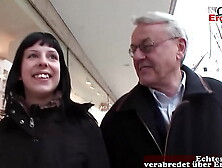 OLDER HUBBY USER HELMUT PICKS UP FRESH GERMAN TEENIE ON THE STREET