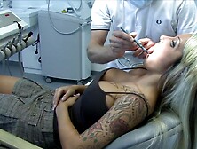 Sexy Cora Blowjob at dental office - medical fetish
