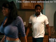 Giant melons Latin babe mother I'd like to fuck wife gets hirsute cunt pounded with husbands giant BBC