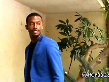 African stud pounding older fiance with big black cock