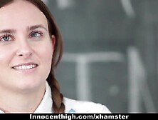 InnocentHigh - Shy Schoolgirl Screws Her Speech Teacher