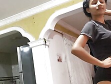 My stepfather masturbates when he watches me exercise and fucks my pussy and my sweet tits