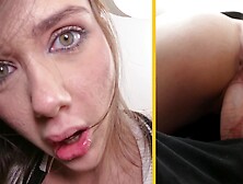 Vixi Rafi sucks rock hard cock and gets fucked with her panties on