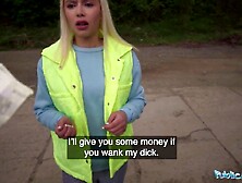 That babe Jogs passed and screws me - Public Agent