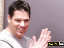 Sexy swingers are giving their partners a hot dance to make them horny.