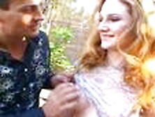 Brunette housewife puts boner in lips and vagina