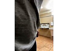 Black Slut Toys In Public Bathroom