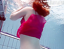 Fat Teen Underwater Shows Her Bouncing Body