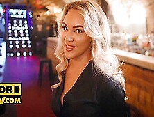 Blonde Slut Merida Sat Fucks You Hard In Threeway Spit Roast