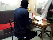 ribald lady interrogates a obedient chap - femdom sex