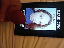 Cum tribute on secretmilf kay stupid face