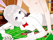 Lilja Katsuragi (Bunny Lady) and I have intense sex in the casino.  - Gakuen Idolmaster Cartoon
