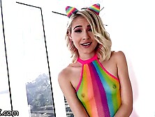 HardX - Spunk Eating Sweety Jessie Saint Takes Cream Pie While Riding Rod