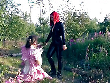Femdom Joi For Newbiw Sissy Slut! Spanking In The Forest Wearing Latex!