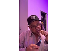 Love sucking that big glass dick spun af