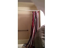 Hidden Cam - Vertical Striped Red Showercurtain I