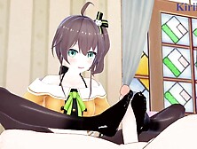Natsuiro Matsuri and I have intense sex in the bedroom.  - Hololive VTuber Asian cartoon