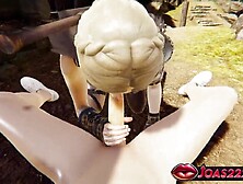 Viking Comics Angel – POV Sitting Tugjob, Sloppy Oral job & Throat Spunk fountain In CG Manga Animation