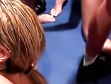 Asian Blowjob Experts Erica Boyer & Jessie J Compete for Hot Dick in Interracial Gangbang