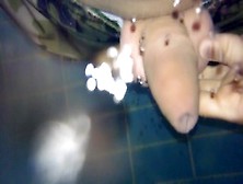 Twink Tries Hydromassage Nozzle On His Uncut Cock In Public Pool Underwater