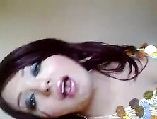Sexy brunette girl giving a fantastic blowjob