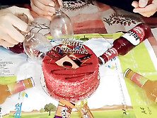 Christmas celebration suprise gift my ex-wife me & my friend full night enjoy Hard fucking