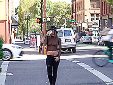 Slutty Teen Wears A See Through Top In Public!