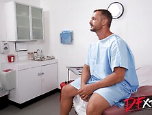 Stacked Nurse Collects Semen Sample With Tits - DFxtra