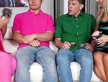 Stepsisters Share Their Stepbrother's Big Dick - Scene 1