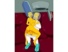 Insatiable Blue Haired Hentai Milf Riding Husband's Cock