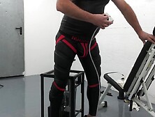 Front view screwing machine Mr Ed vibrator biggest plug maskulo leggings