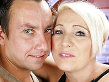 Chubby mature riding a dick