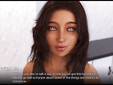 Busty brunette babe in a three-dimensional erotic adventure