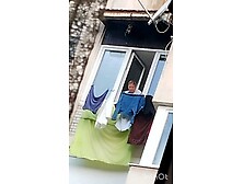 Open Window Dickflash Neighbor Milf Watching Cum