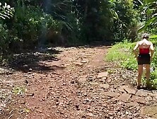 Hot milf in lingerie plays solo at wahiawa botanical gardens - 4k amateur porn