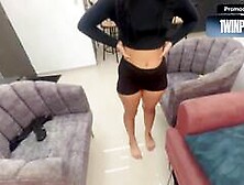 Latina teen seduced by neighbor posing as gym instructor - wet homemade sex!