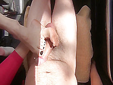 Femdom Footjob In Car Close-Up