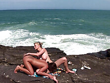 Anetta Keys And Tarra White Lesbian Sex By The Sea