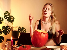 Cozy Halloween Pumpkin Carving with Your Girlfriend