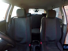 Czech Golden-haired Student with LARGE BOOTY has Climax during Driving Lesson in UK - Fake Driving School